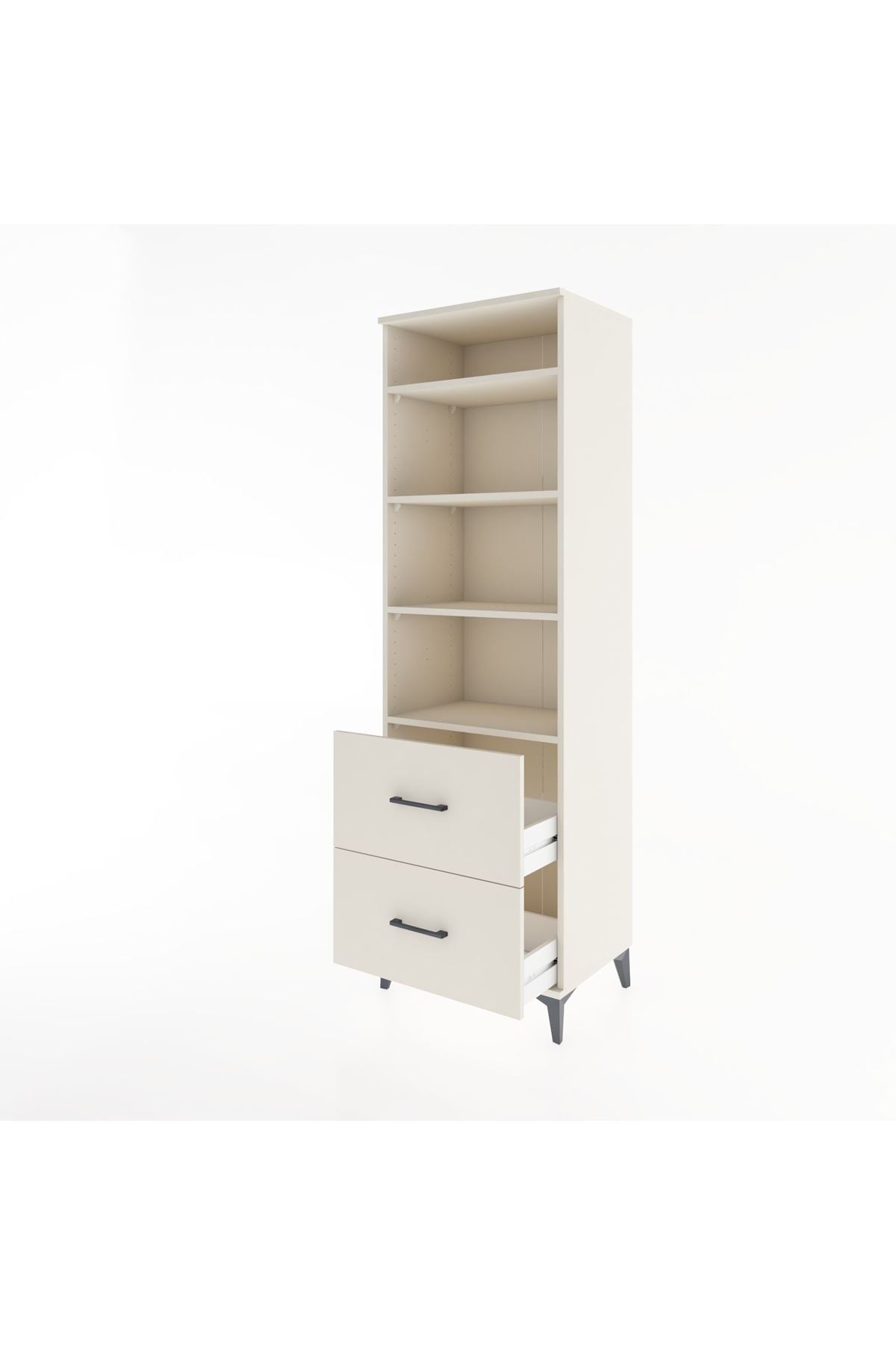 Hyperion Dolap 4 Raflı 2 Çekmeceli 60x44x195 - S59M021V1B