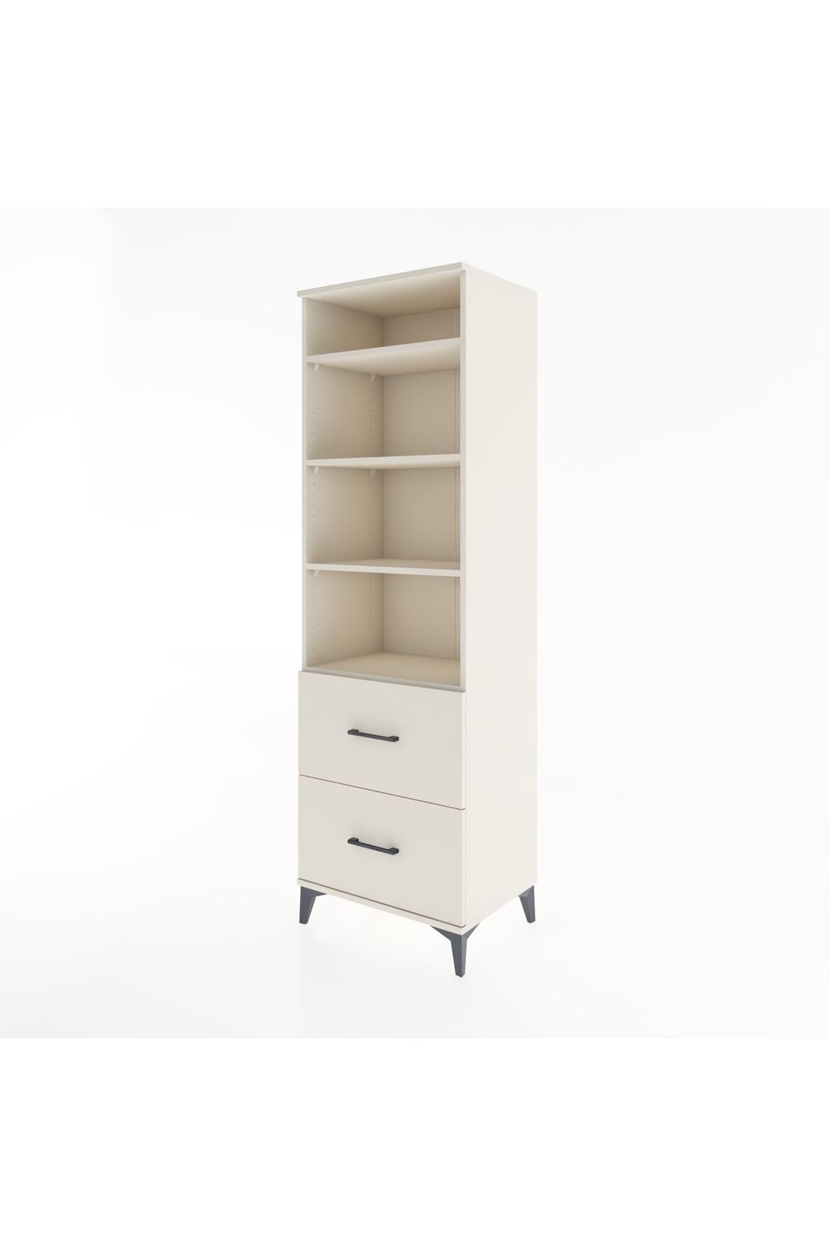 Hyperion Dolap 4 Raflı 2 Çekmeceli 60x44x195 - S59M021V1B