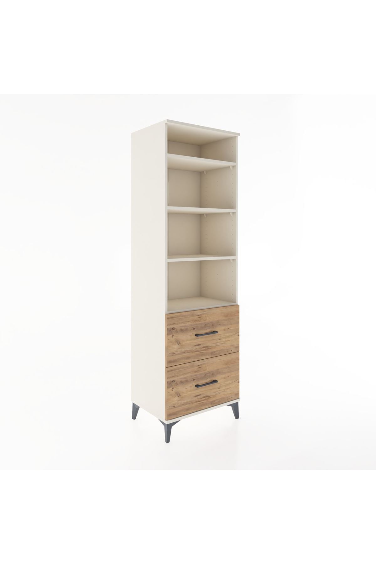 Hyperion Dolap 4 Raflı 2 Çekmeceli 60x44x195 - S59M021V3B