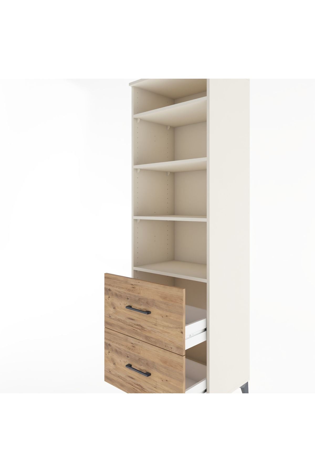 Hyperion Dolap 4 Raflı 2 Çekmeceli 60x44x195 - S59M021V3B