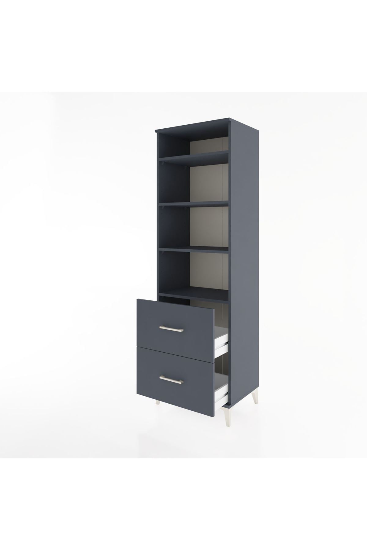 Hyperion Dolap 4 Raflı 2 Çekmeceli 60x44x195 - S59M021V5B