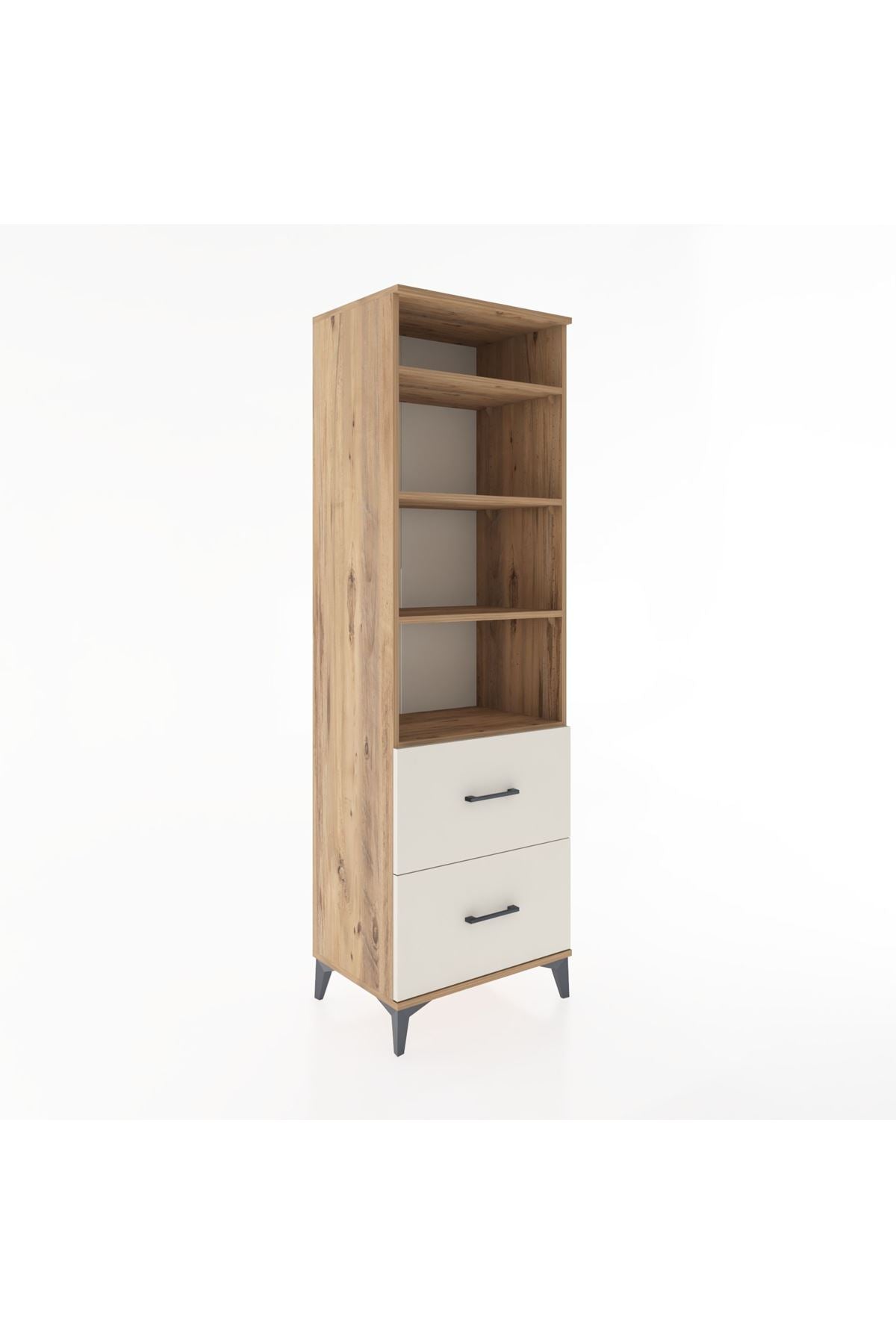 Hyperion Dolap 4 Raflı 2 Çekmeceli 60x44x195 - S59M021V7B