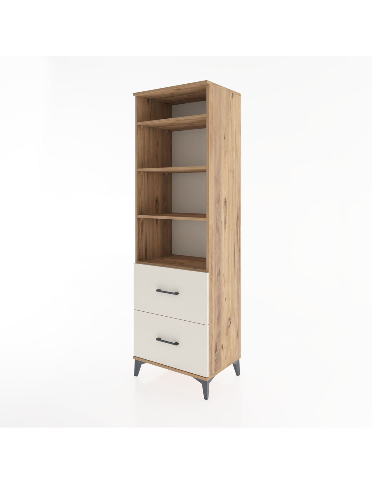 Hyperion Dolap 4 Raflı 2 Çekmeceli 60x44x195 - S59M021V7B