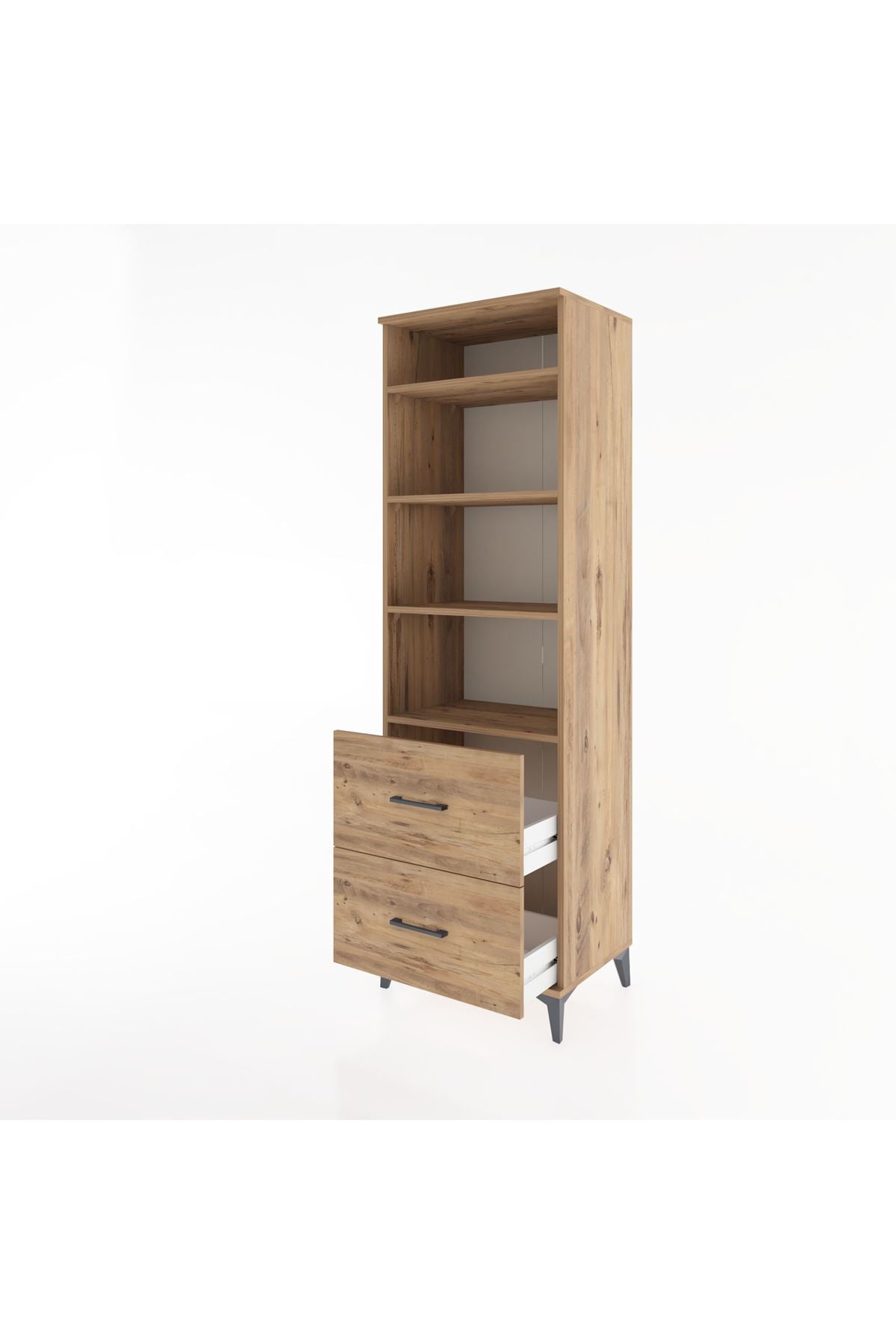 Hyperion Dolap 4 Raflı 2 Çekmeceli 60x44x195 - S59M021V9B