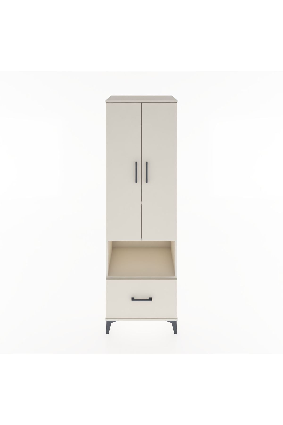 Hyperion Dolap 3 Raflı Tek Çekmeceli Tek Askılı 60x44x195 - S59M022V1B
