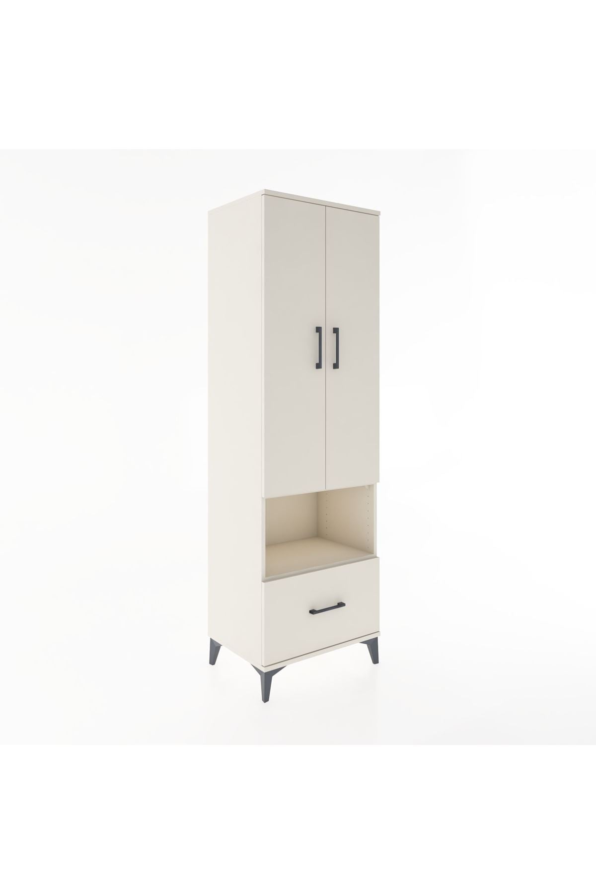 Hyperion Dolap 3 Raflı Tek Çekmeceli Tek Askılı 60x44x195 - S59M022V1B