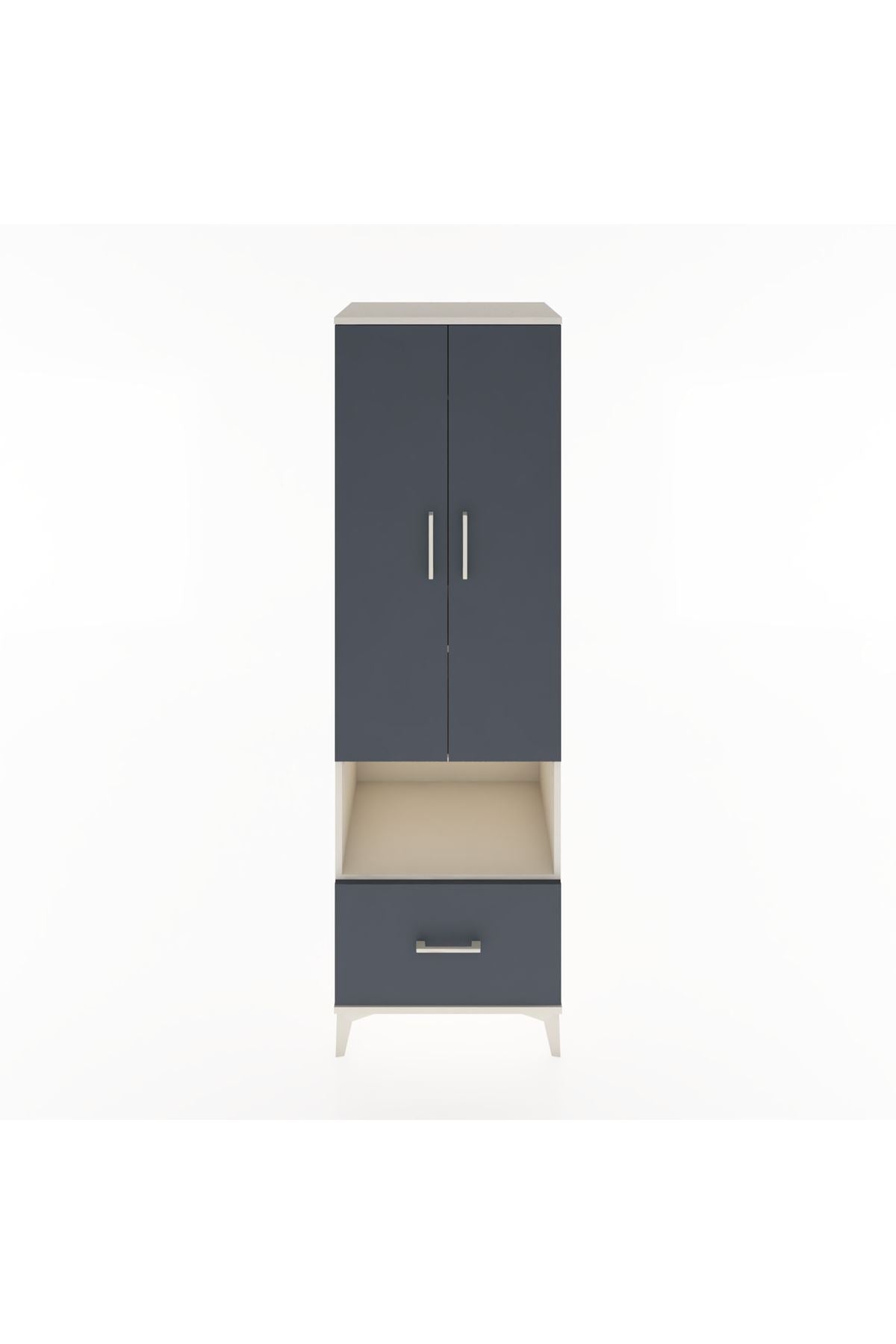 Hyperion Dolap 3 Raflı Tek Çekmeceli Tek Askılı 60x44x195 - S59M022V2B