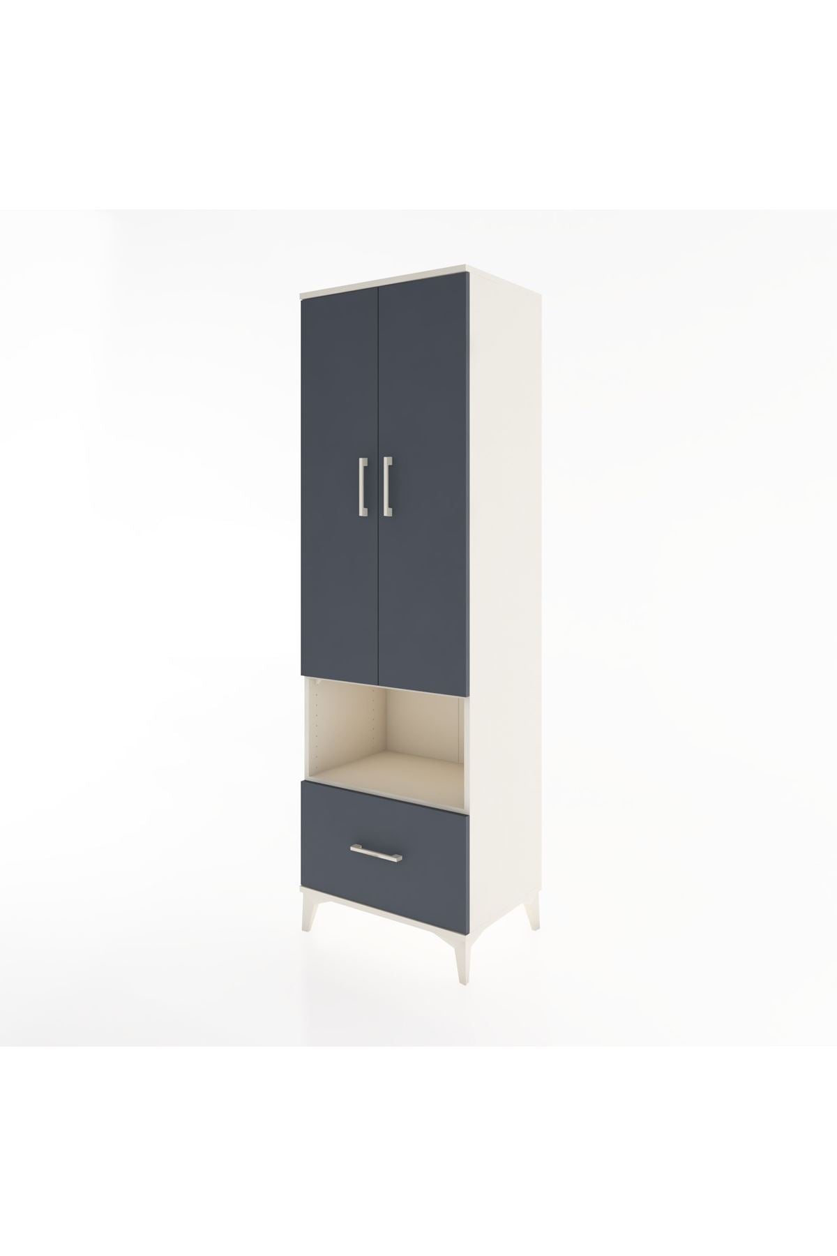 Hyperion Dolap 3 Raflı Tek Çekmeceli Tek Askılı 60x44x195 - S59M022V2B
