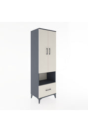 Hyperion Dolap 3 Raflı Tek Çekmeceli Tek Askılı 60x44x195 - S59M022V4B
