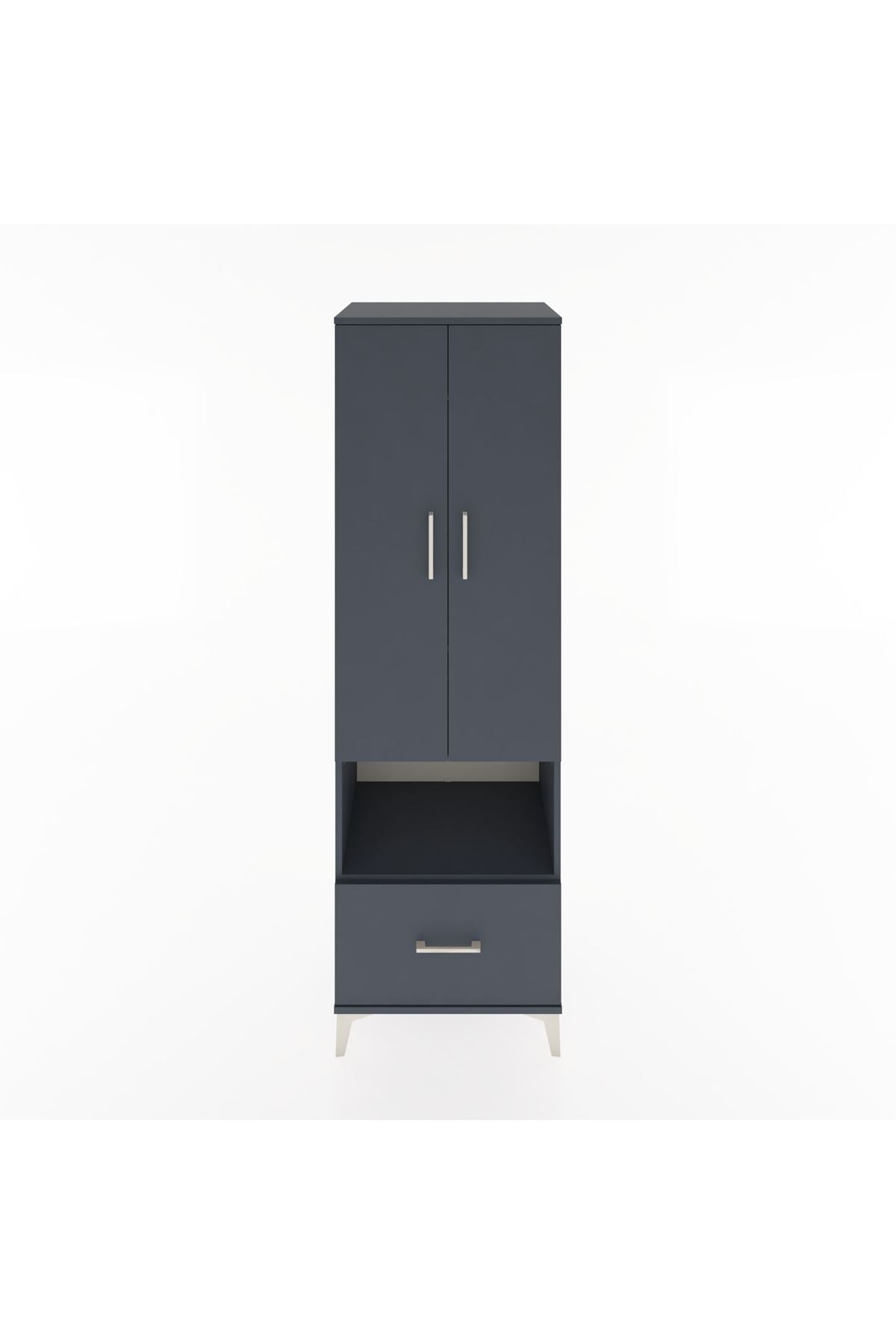 Hyperion Dolap 3 Raflı Tek Çekmeceli Tek Askılı 60x44x195 - S59M022V5B