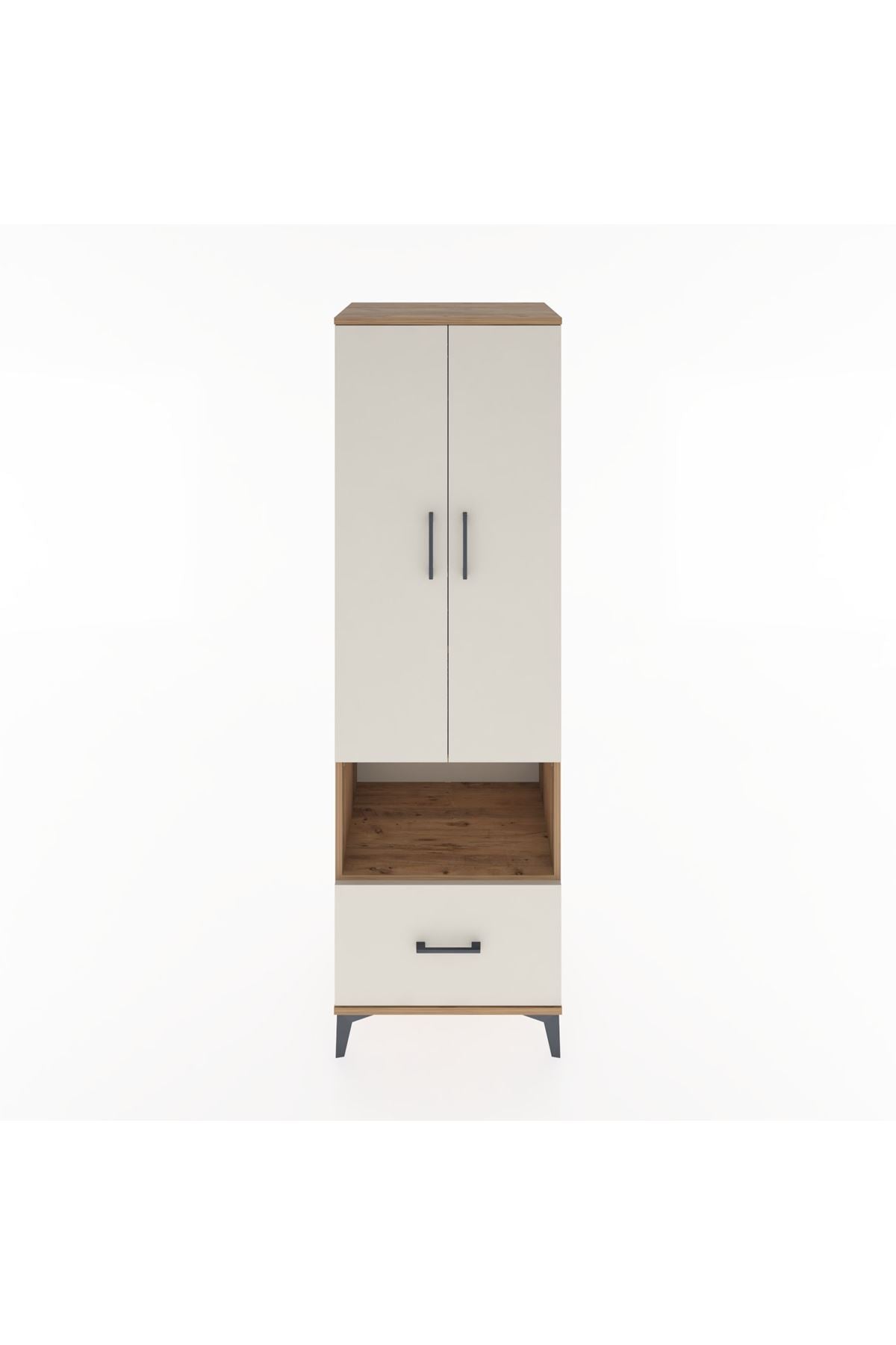 Hyperion Dolap 3 Raflı Tek Çekmeceli Tek Askılı 60x44x195 - S59M022V7B