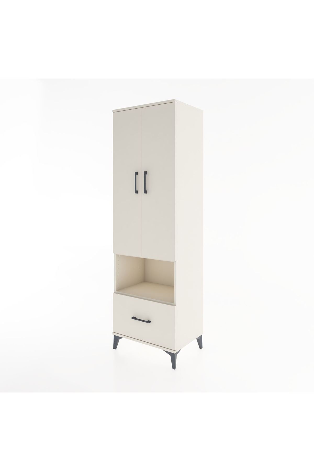 Hyperion Dolap 5 Raflı Tek Çekmeceli 2 Kapaklı 60x44x195 - S59M023V1B
