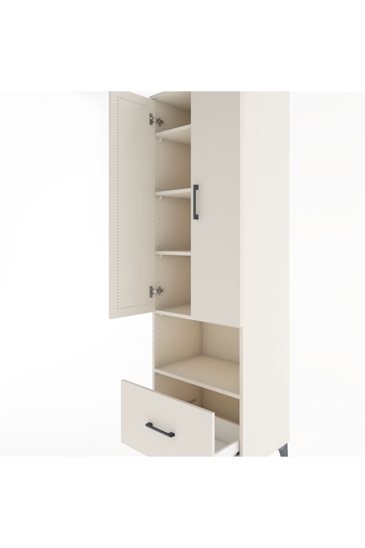 Hyperion Dolap 5 Raflı Tek Çekmeceli 2 Kapaklı 60x44x195 - S59M023V1B