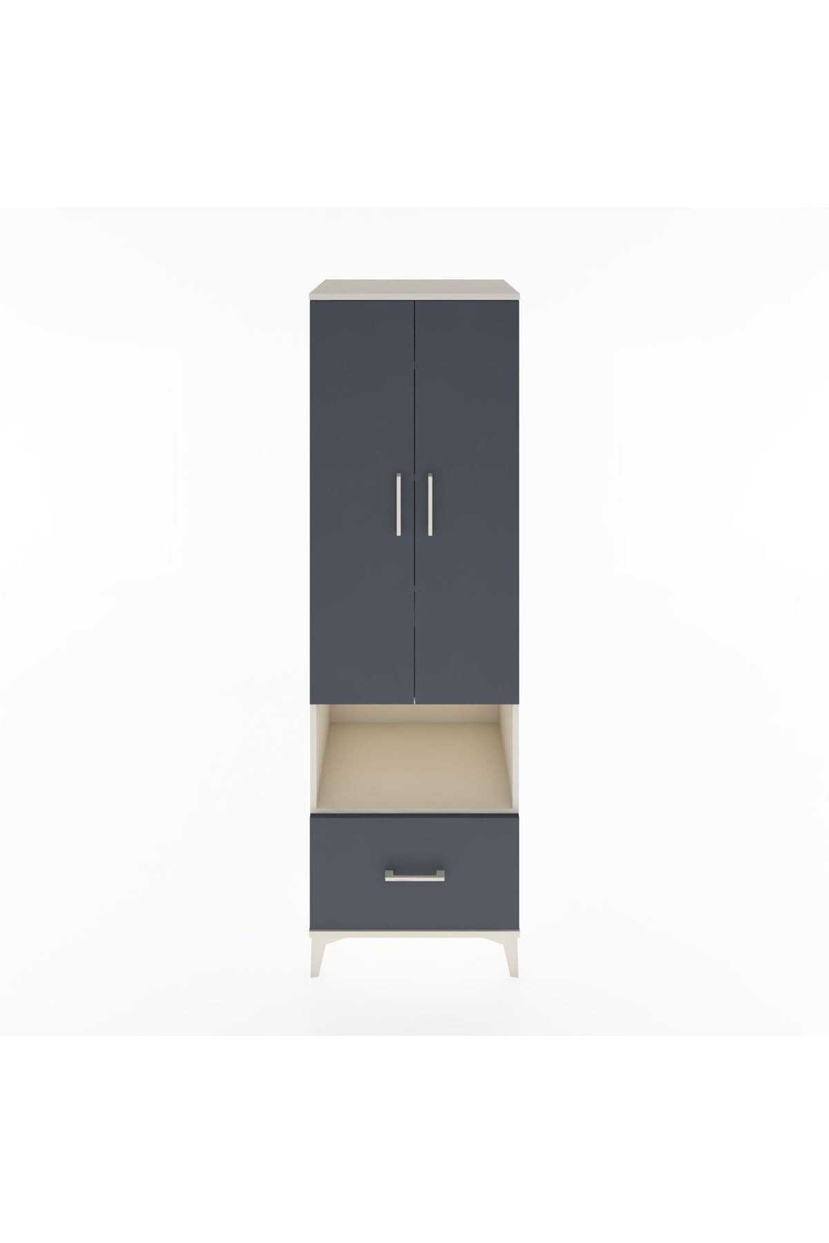Hyperion Dolap 5 Raflı Tek Çekmeceli 2 Kapaklı 60x44x195 - S59M023V2B