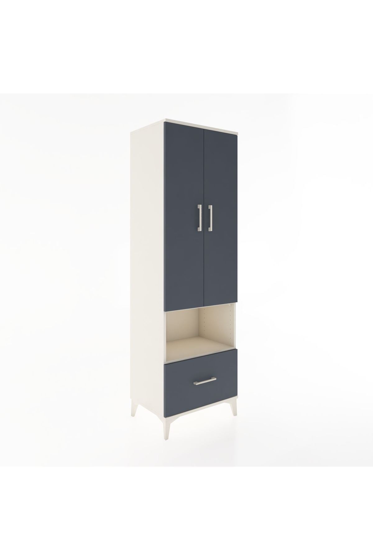 Hyperion Dolap 5 Raflı Tek Çekmeceli 2 Kapaklı 60x44x195 - S59M023V2B