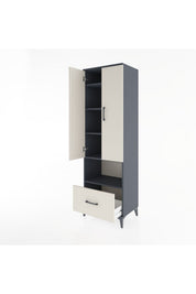 Hyperion Dolap 5 Raflı Tek Çekmeceli 2 Kapaklı 60x44x195 - S59M023V4B