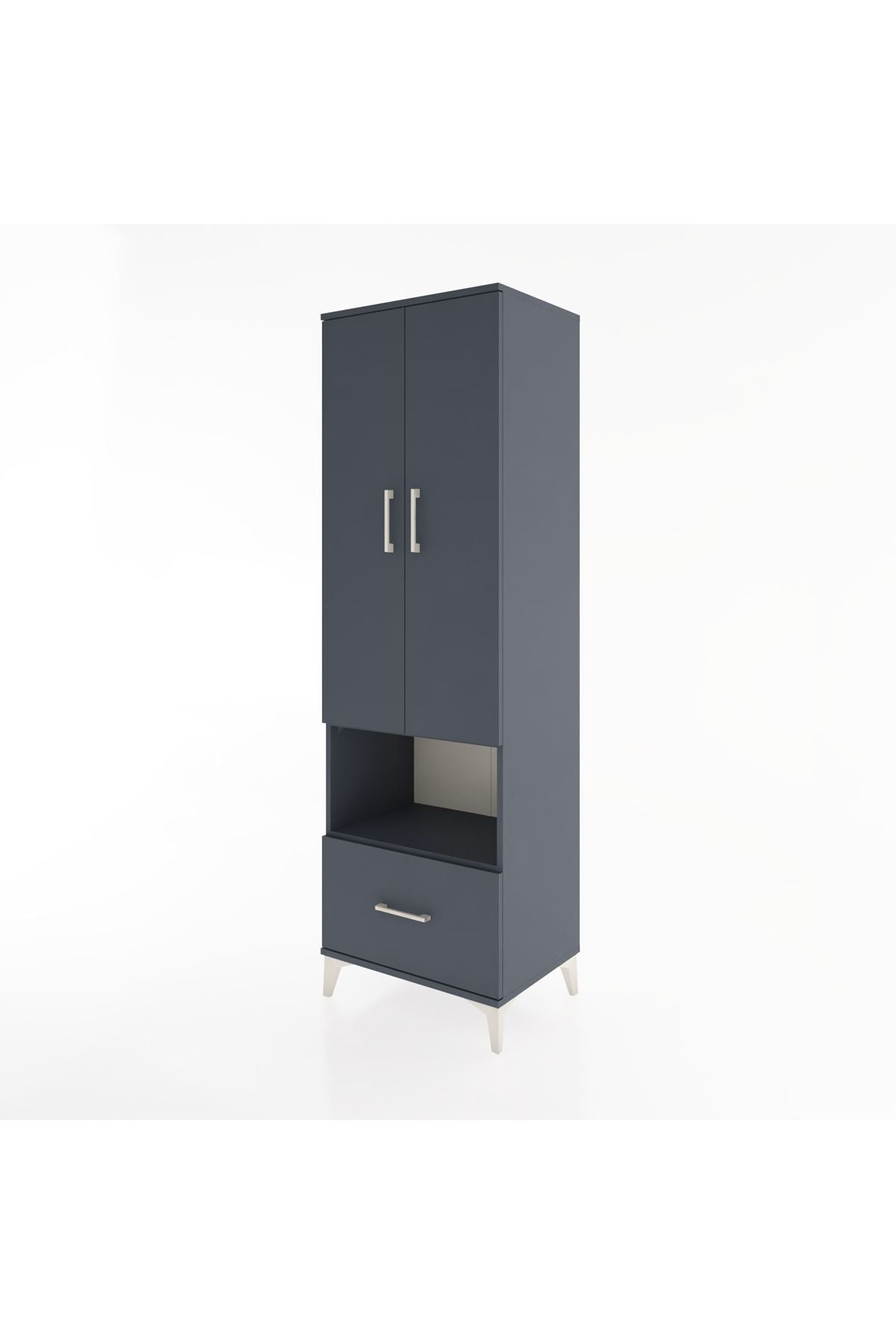 Hyperion Dolap 5 Raflı Tek Çekmeceli 2 Kapaklı 60x44x195 - S59M023V5B