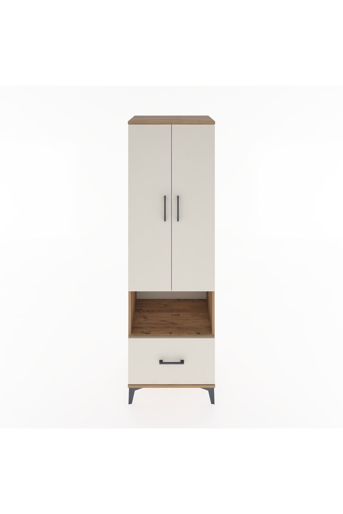 Hyperion Dolap 5 Raflı Tek Çekmeceli 2 Kapaklı 60x44x195 - S59M023V7B