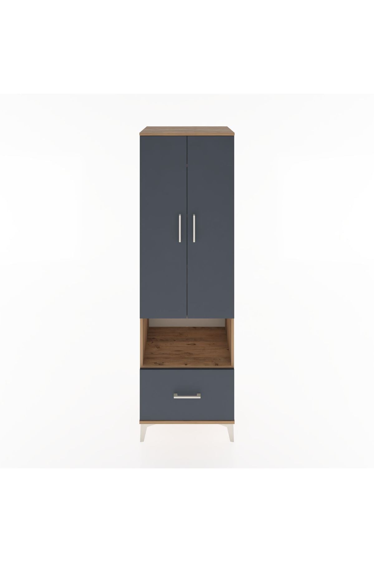 Hyperion Dolap 5 Raflı Tek Çekmeceli 2 Kapaklı 60x44x195 - S59M023V8B
