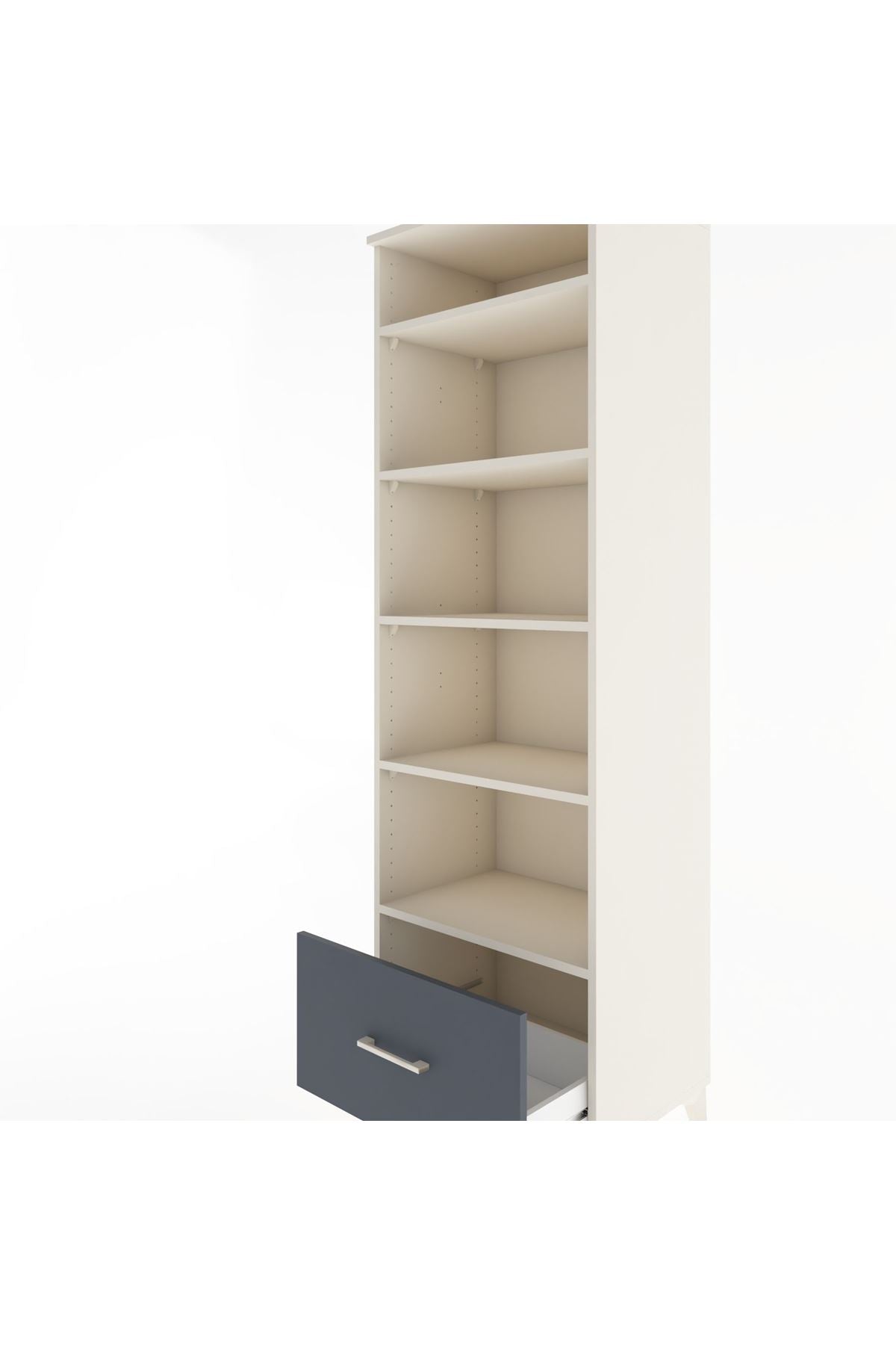 Hyperion Dolap 5 Raflı Tek Çekmeceli 60x44x195 - S59M024V2B