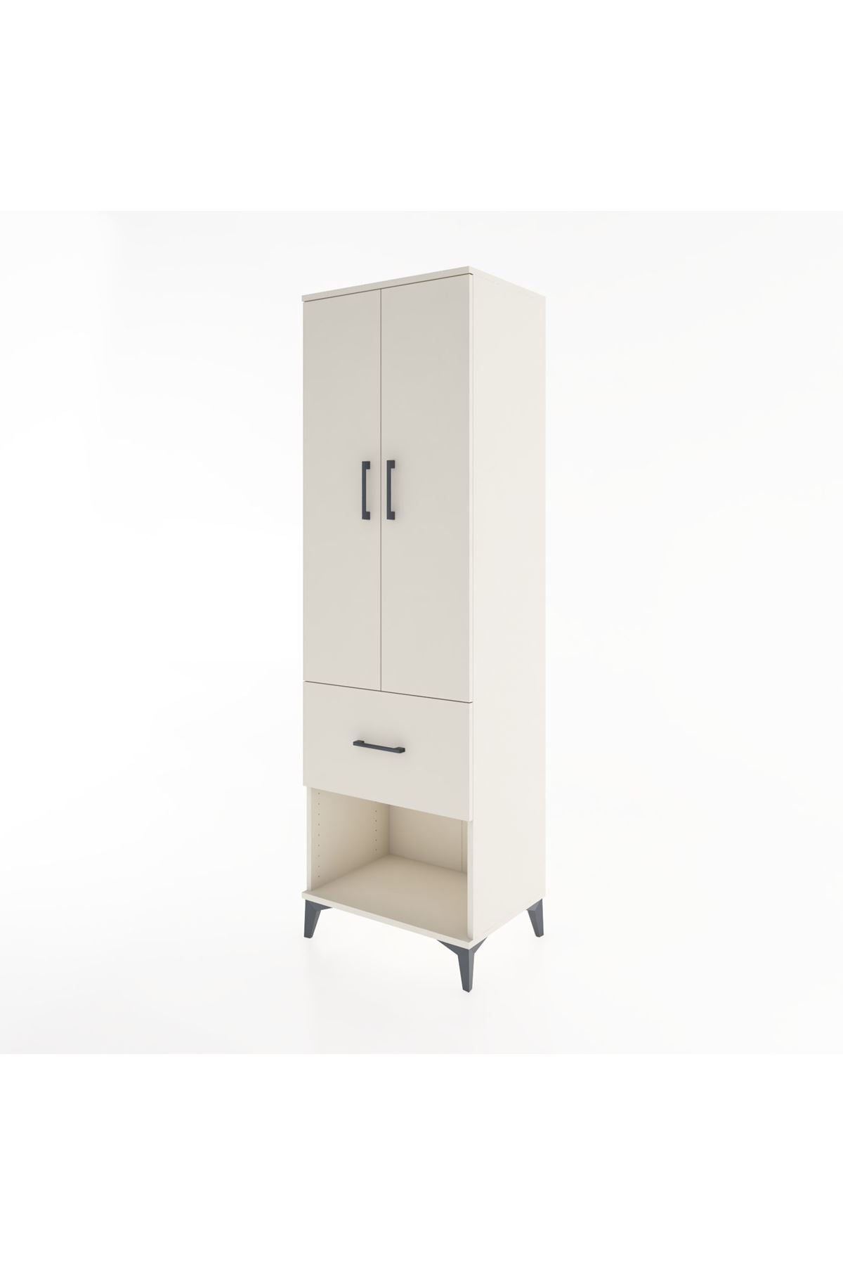 Hyperion Dolap 2 Raflı Tek Çekmeceli Tek Askılı 60x44x195 - S59M025V1B