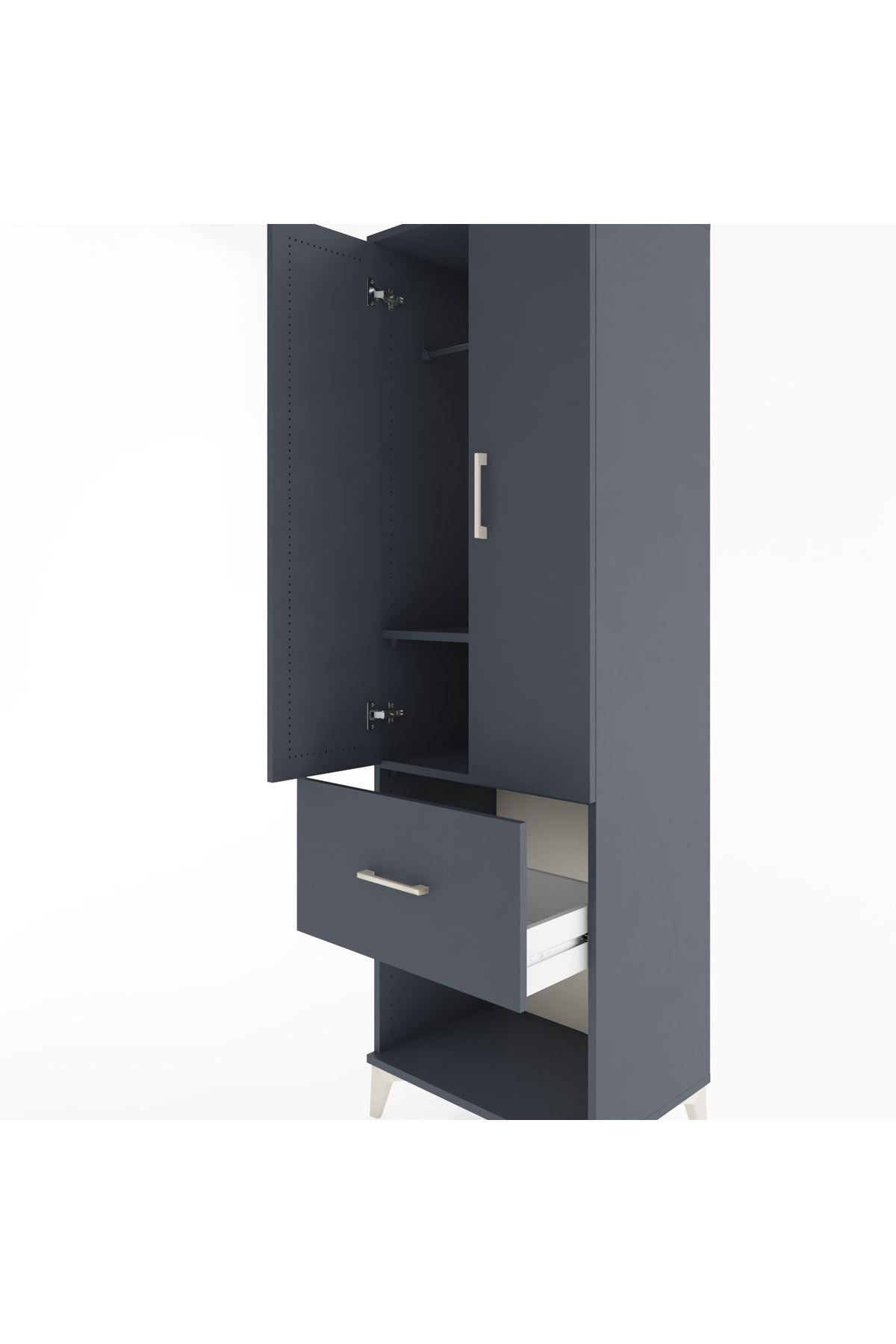 Hyperion Dolap 2 Raflı Tek Çekmeceli Tek Askılı 60x44x195 - S59M025V5B