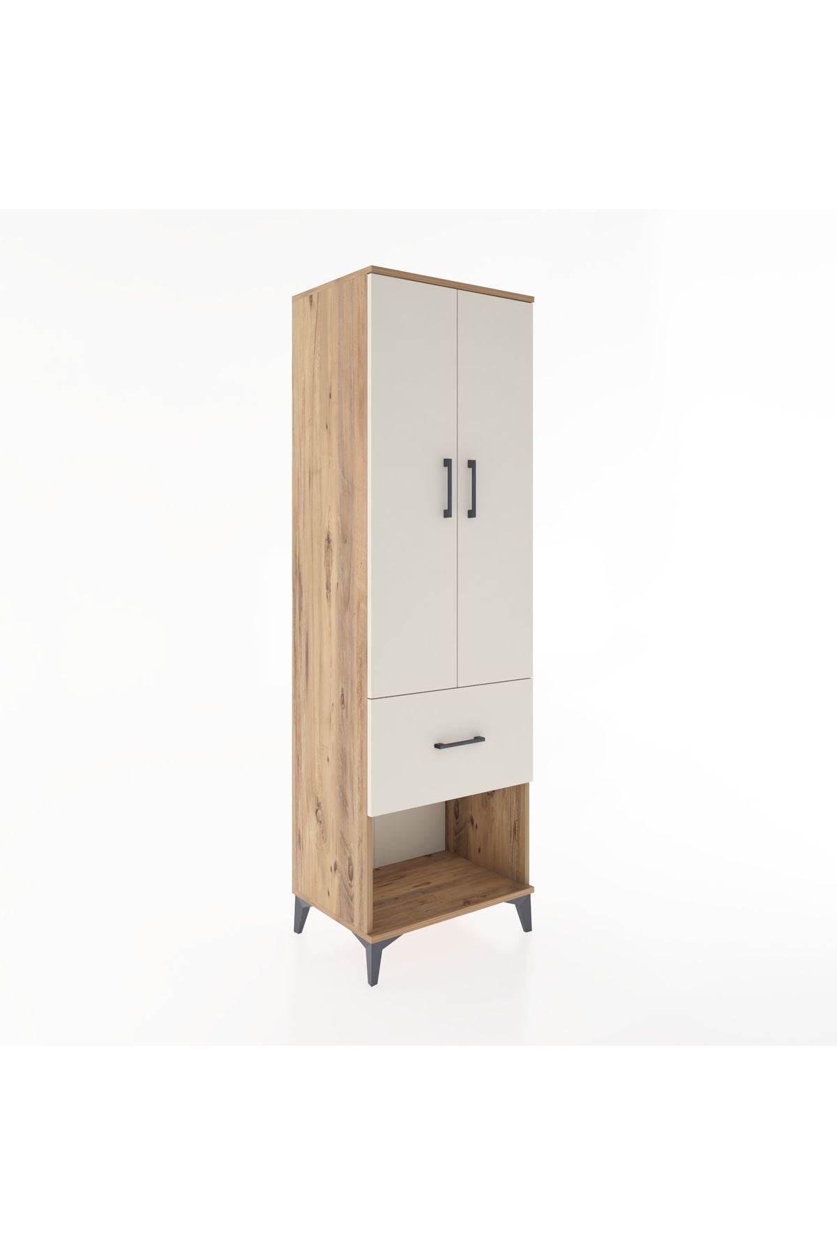 Hyperion Dolap 2 Raflı Tek Çekmeceli Tek Askılı 60x44x195 - S59M025V7B