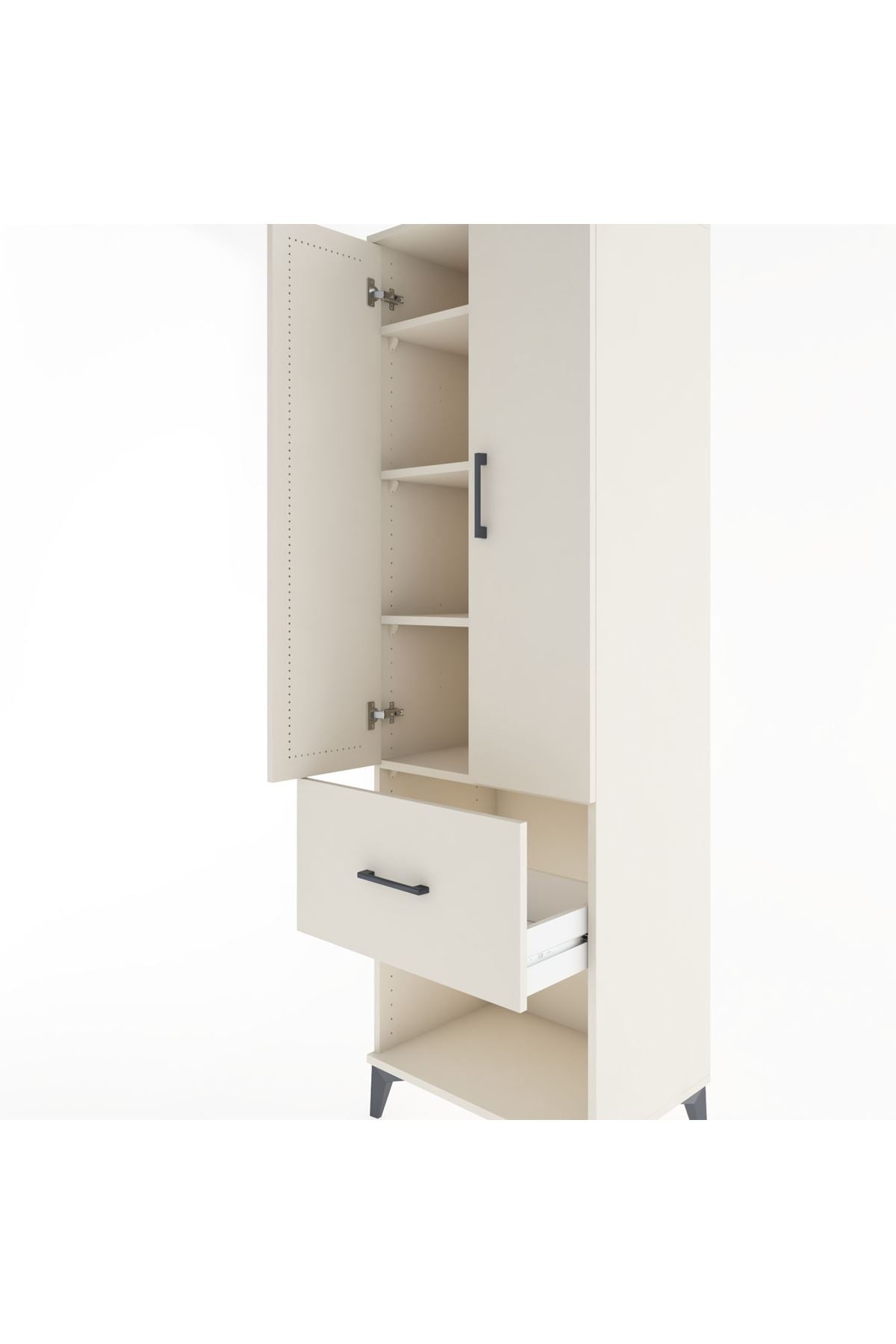Hyperion Dolap 4 Raflı Tek Çekmeceli 2 Kapaklı 60x44x195 - S59M026V1B