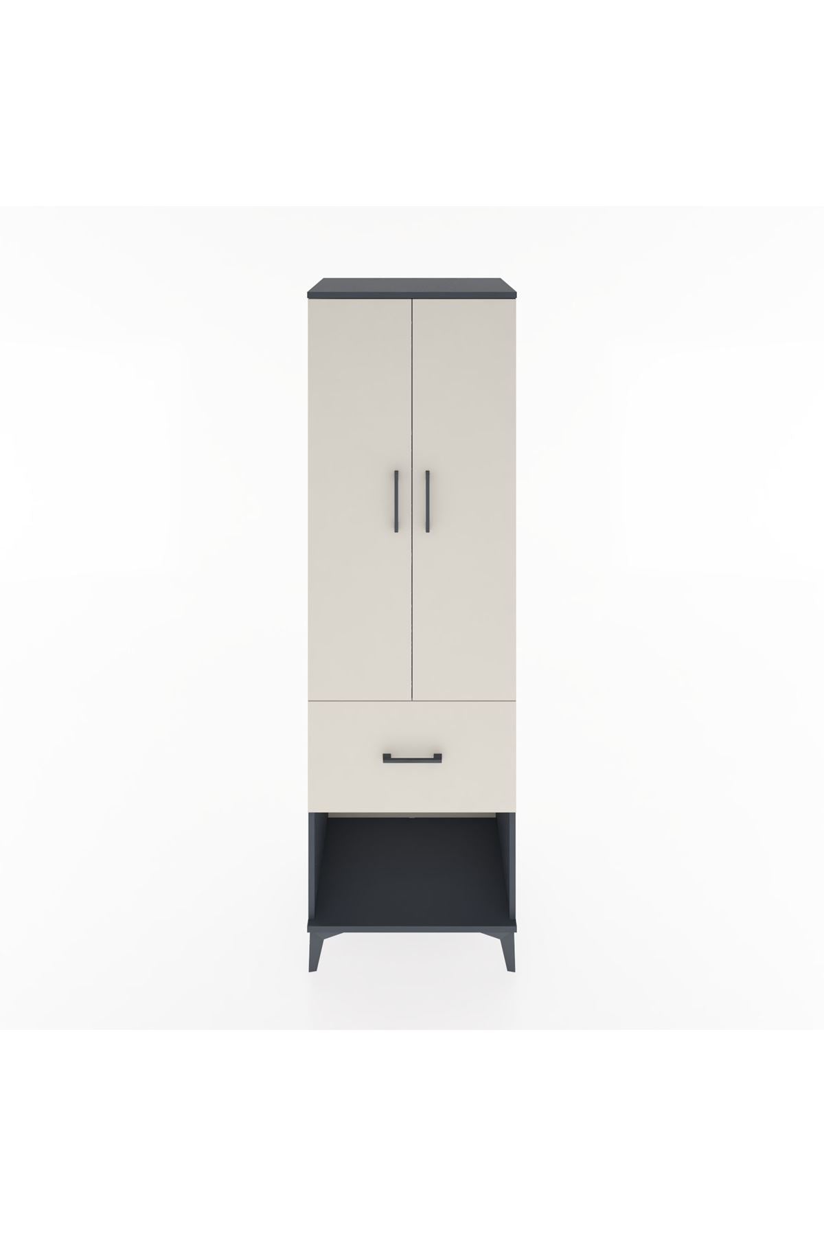 Hyperion Dolap 4 Raflı Tek Çekmeceli 2 Kapaklı 60x44x195 - S59M026V4B