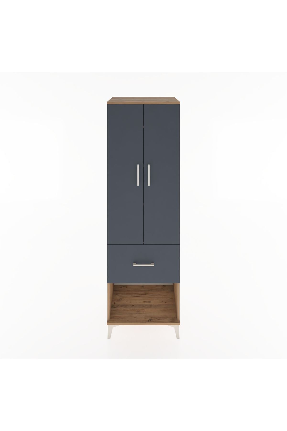 Hyperion Dolap 4 Raflı Tek Çekmeceli 2 Kapaklı 60x44x195 - S59M026V8B