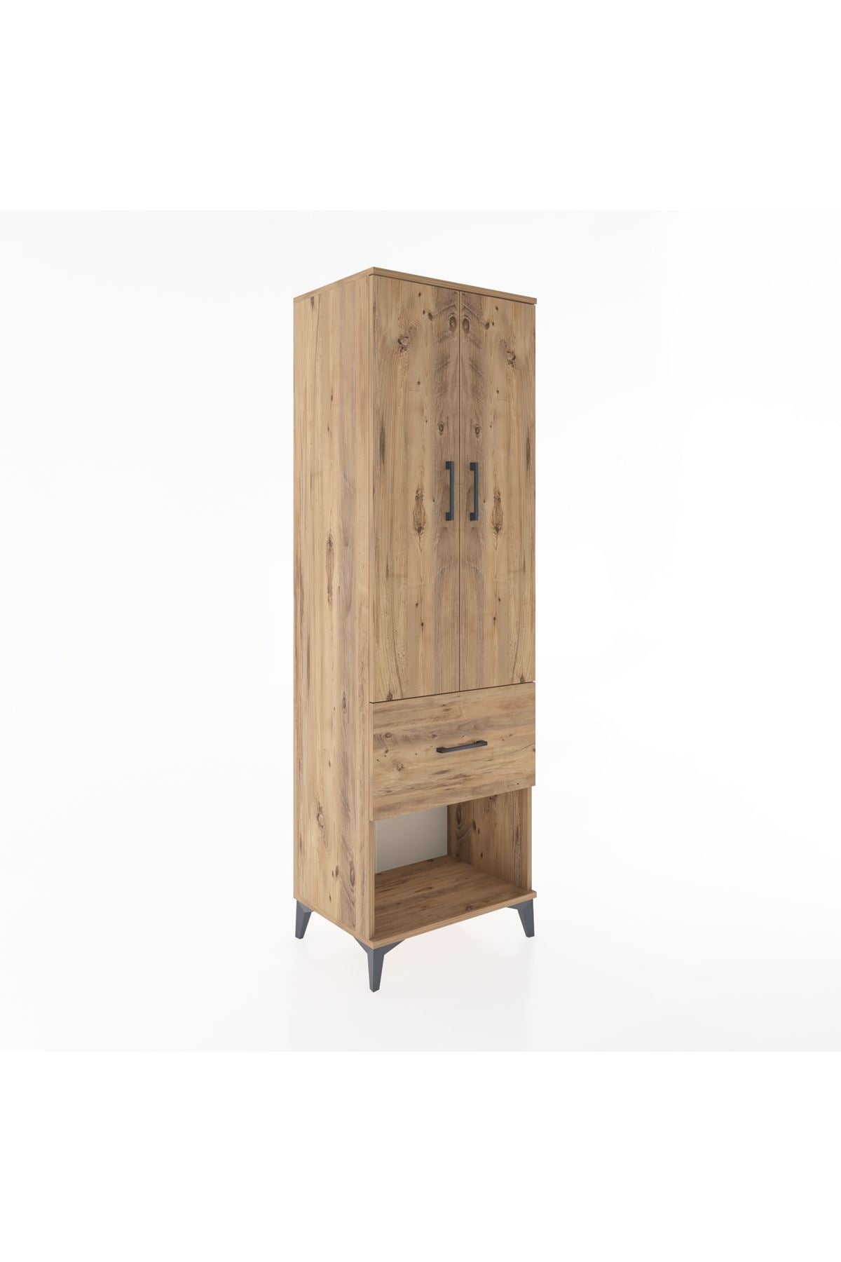Hyperion Dolap 4 Raflı Tek Çekmeceli 2 Kapaklı 60x44x195 - S59M026V9B