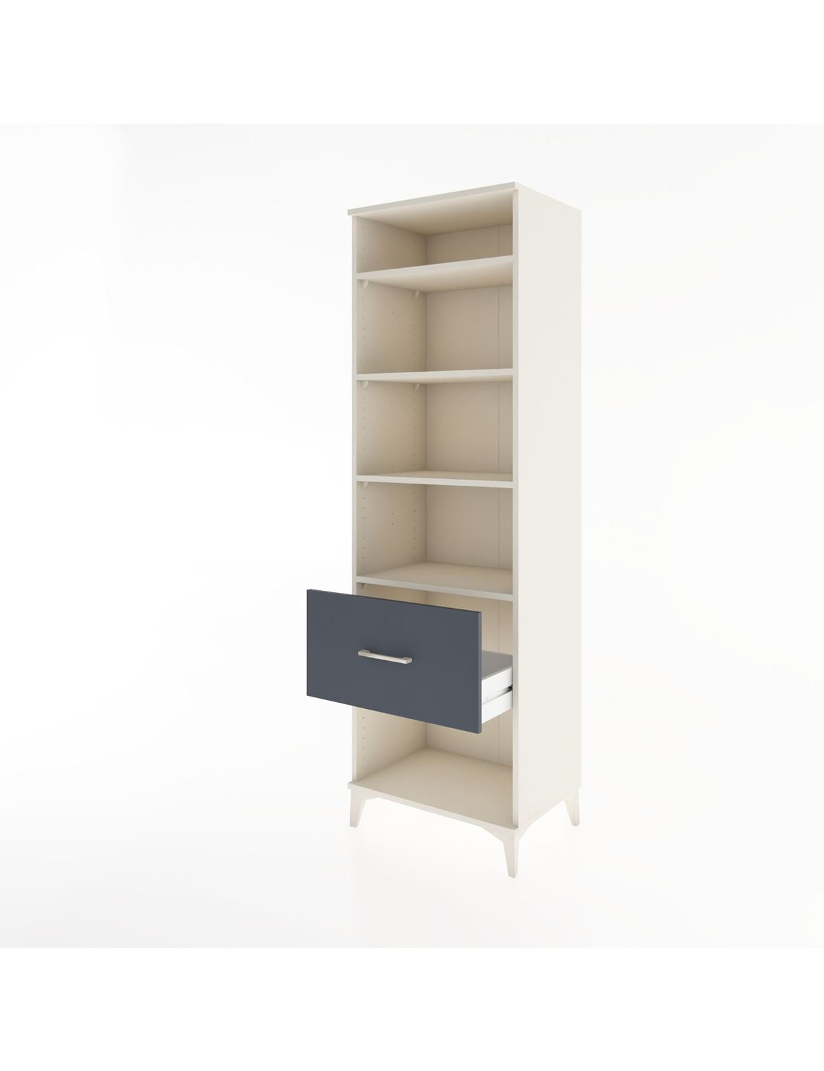 Hyperion Dolap 4 Raflı Tek Çekmeceli 60x44x195 - S59M027V2B