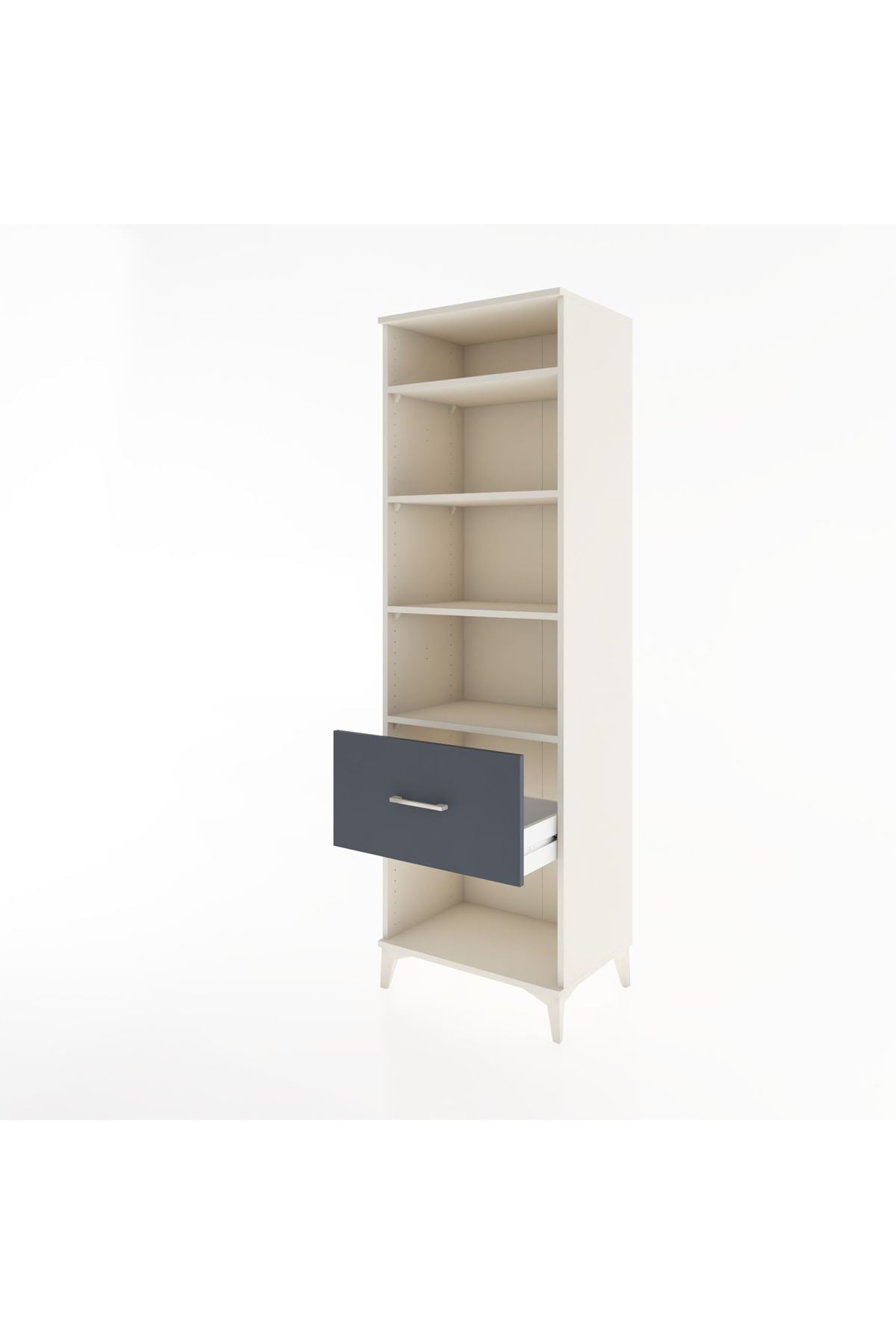 Hyperion Dolap 4 Raflı Tek Çekmeceli 60x44x195 - S59M027V2B
