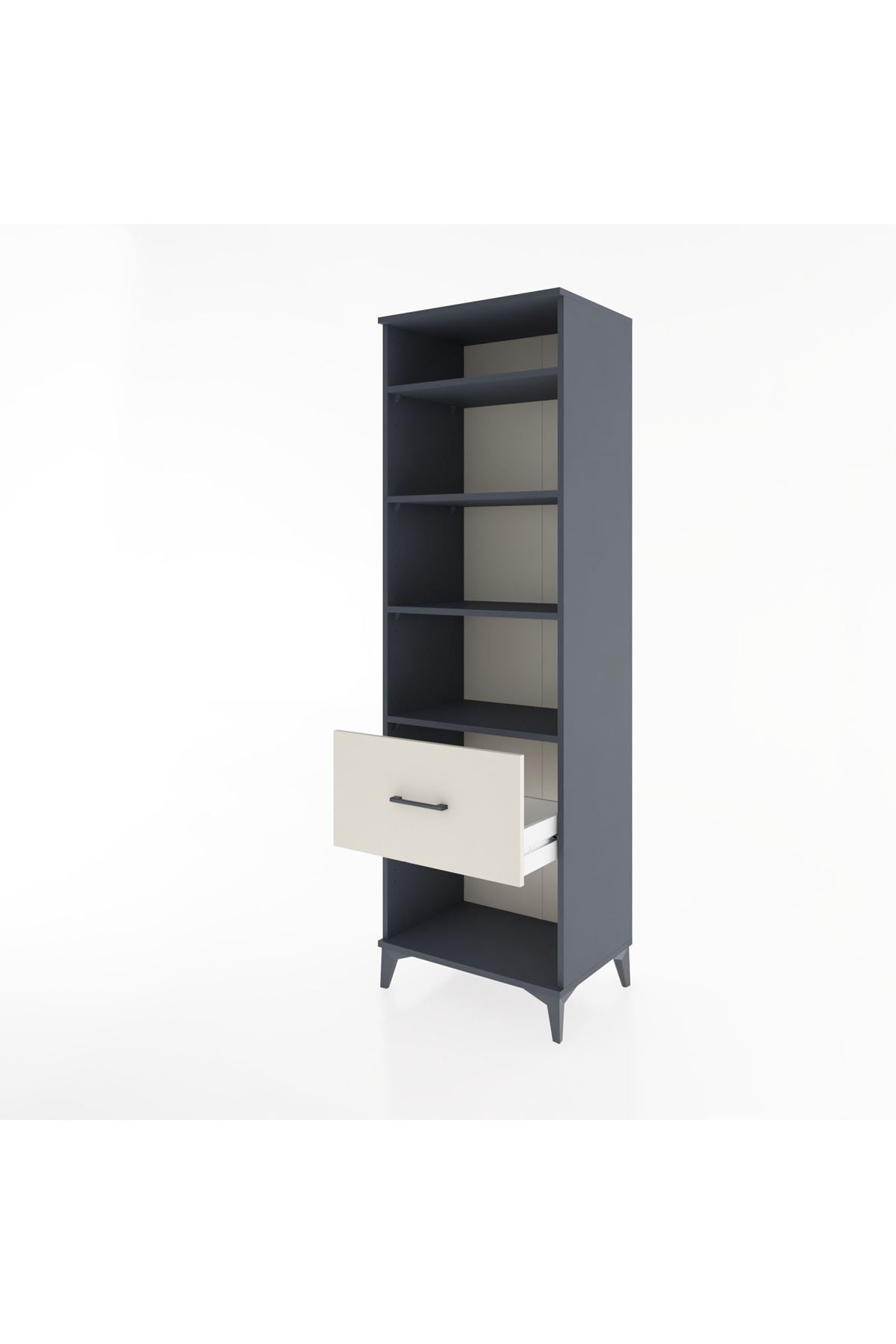 Hyperion Dolap 4 Raflı Tek Çekmeceli 60x44x195 - S59M027V4B