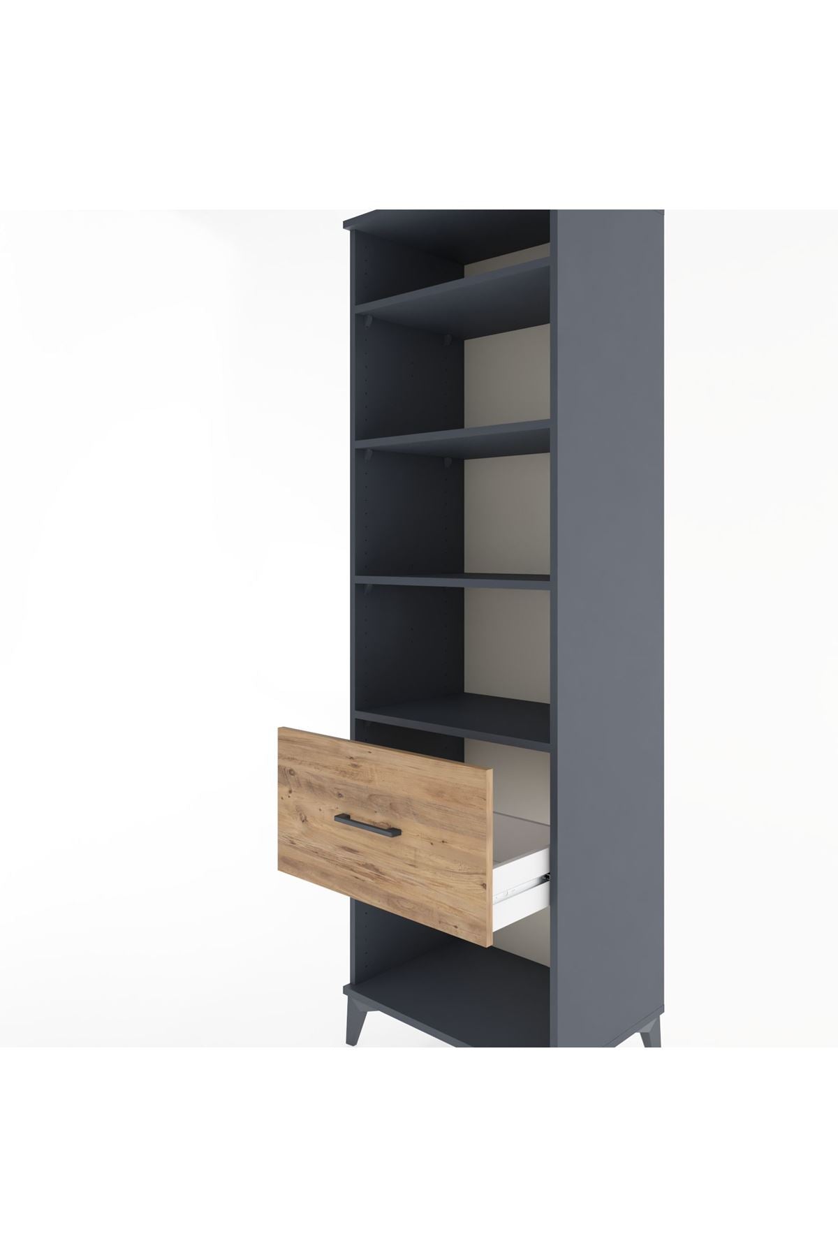 Hyperion Dolap 4 Raflı Tek Çekmeceli 60x44x195 - S59M027V6B