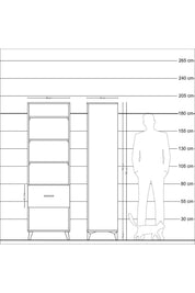 Hyperion Dolap 4 Raflı Tek Çekmeceli 60x44x195 - S59M027V9B