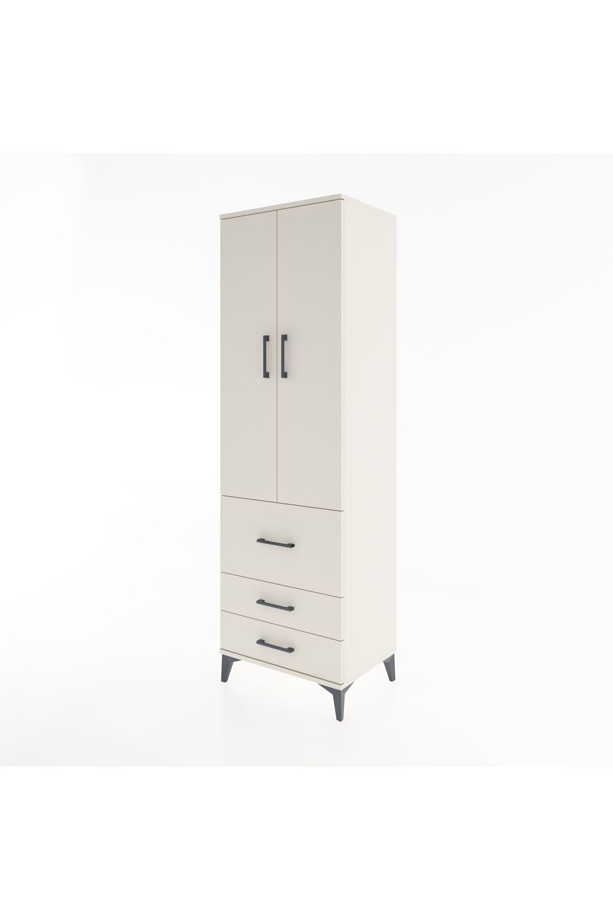 Hyperion Dolap 2 Raflı 3 Çekmeceli Tek Askılı 60x44x195 - S59M028V1B
