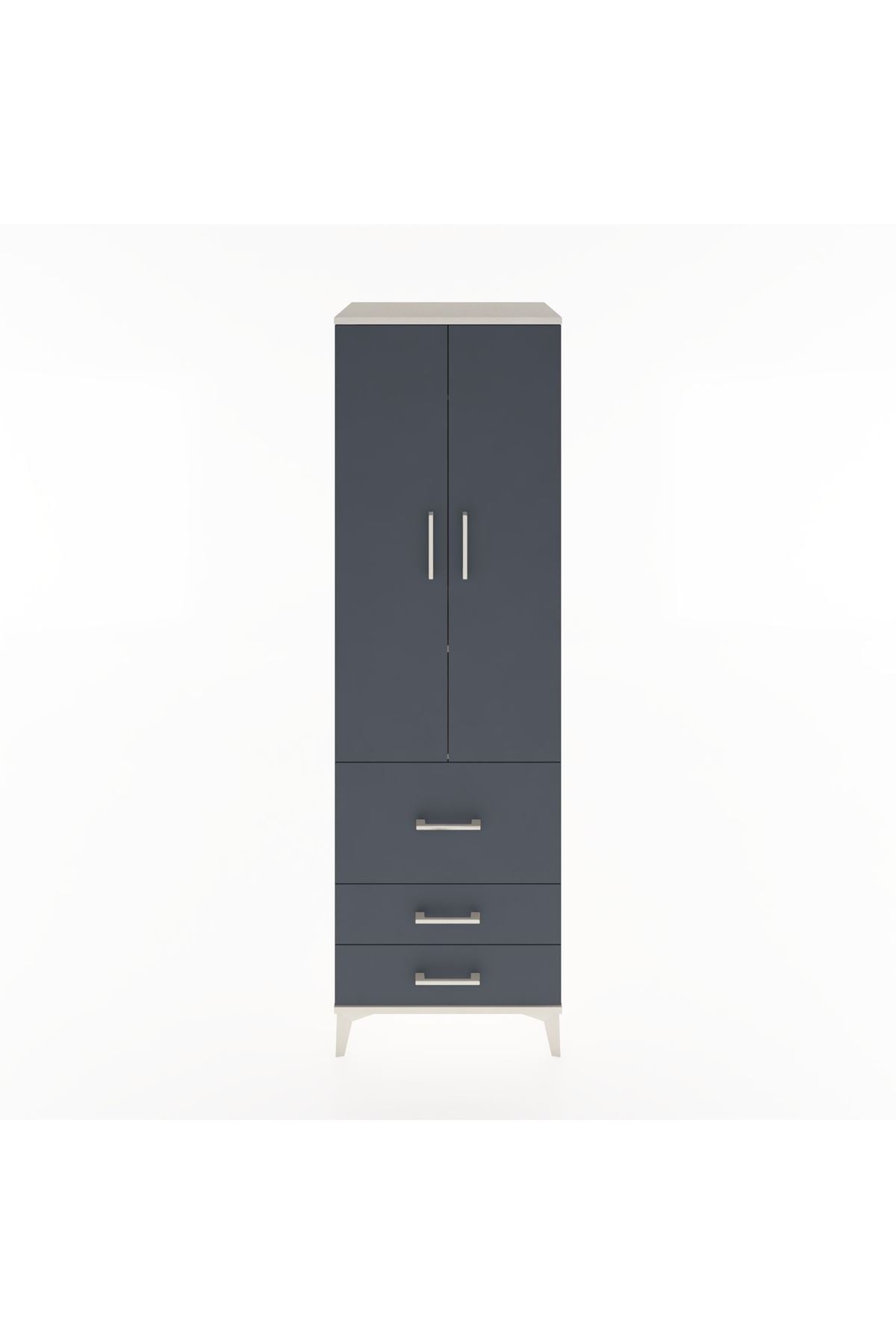 Hyperion Dolap 2 Raflı 3 Çekmeceli Tek Askılı 60x44x195 - S59M028V2B