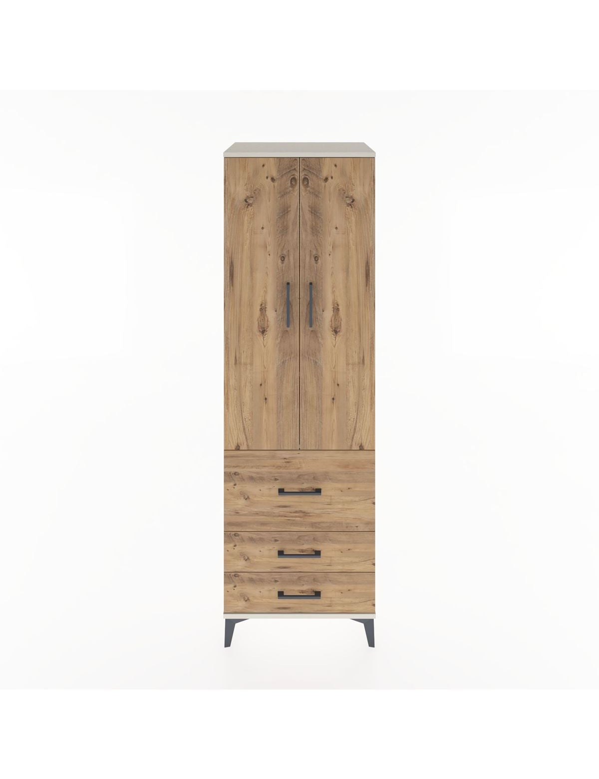 Hyperion Dolap 2 Raflı 3 Çekmeceli Tek Askılı 60x44x195 - S59M028V3B