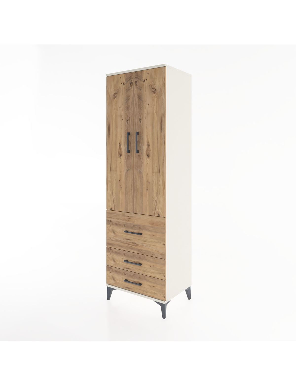 Hyperion Dolap 2 Raflı 3 Çekmeceli Tek Askılı 60x44x195 - S59M028V3B