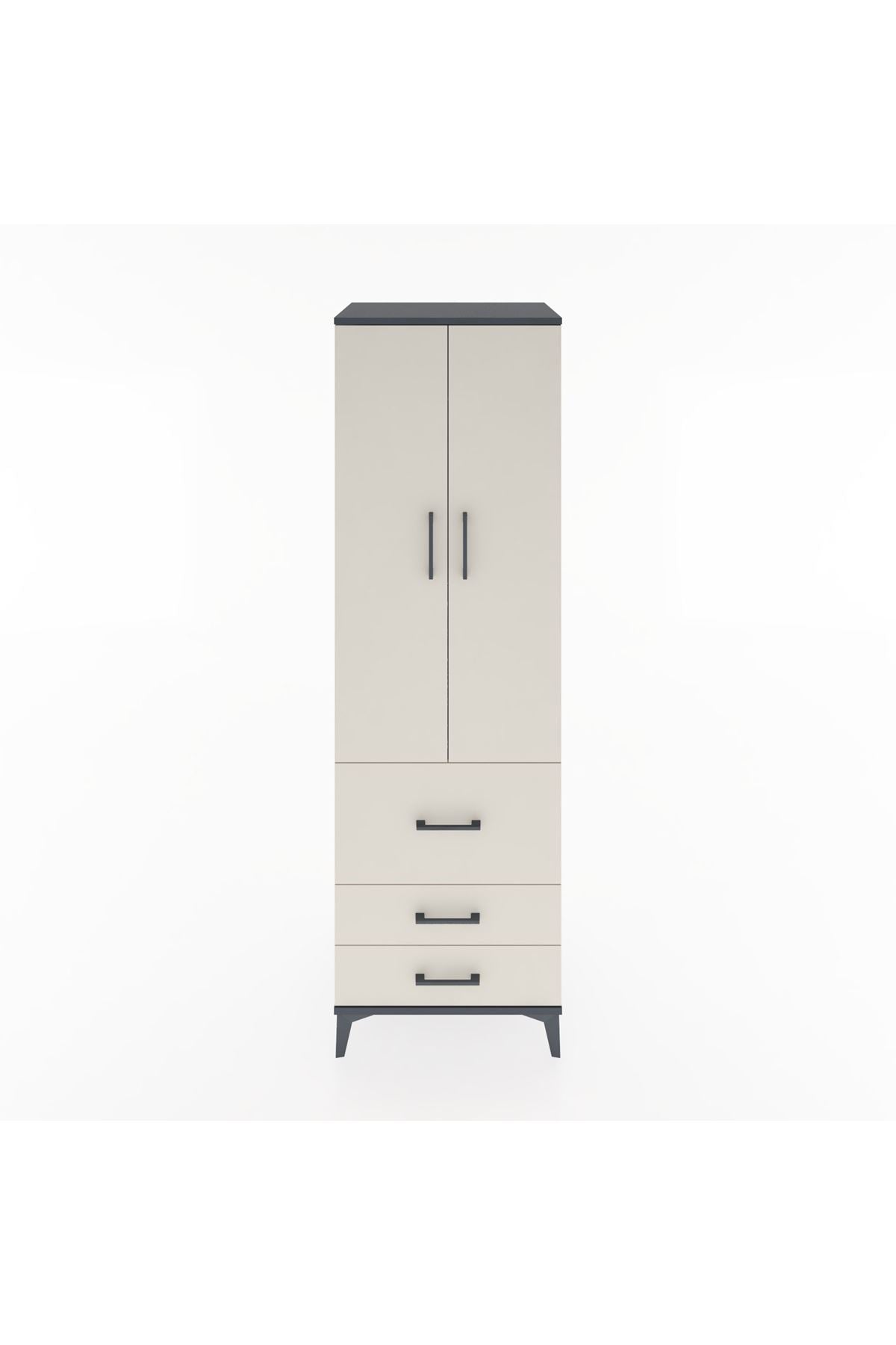 Hyperion Dolap 2 Raflı 3 Çekmeceli Tek Askılı 60x44x195 - S59M028V4B