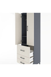Hyperion Dolap 2 Raflı 3 Çekmeceli Tek Askılı 60x44x195 - S59M028V4B