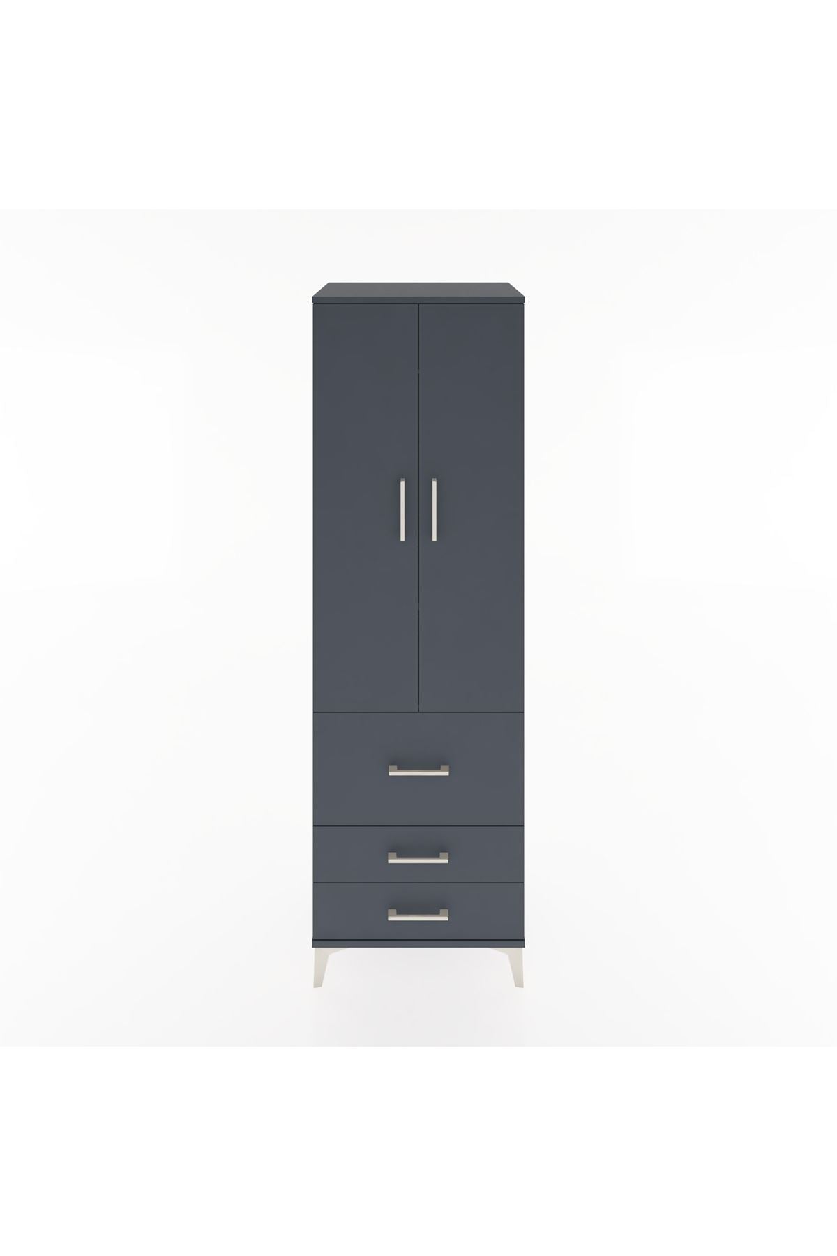 Hyperion Dolap 2 Raflı 3 Çekmeceli Tek Askılı 60x44x195 - S59M028V5B