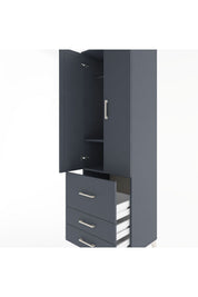Hyperion Dolap 2 Raflı 3 Çekmeceli Tek Askılı 60x44x195 - S59M028V5B