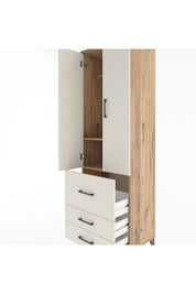Hyperion Dolap 2 Raflı 3 Çekmeceli Tek Askılı 60x44x195 - S59M028V7B