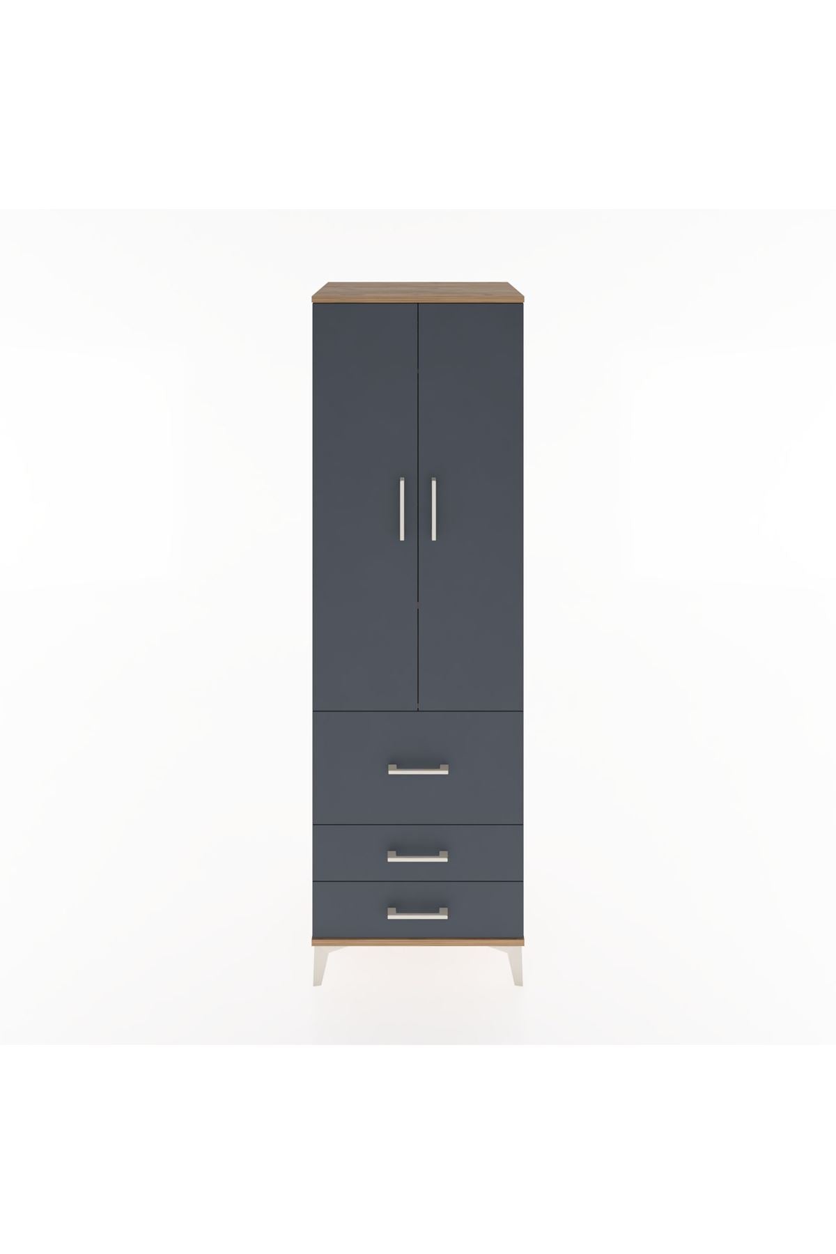 Hyperion Dolap 2 Raflı 3 Çekmeceli Tek Askılı 60x44x195 - S59M028V8B