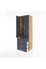 Hyperion Dolap 2 Raflı 3 Çekmeceli Tek Askılı 60x44x195 - S59M028V8B