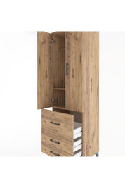 Hyperion Dolap 2 Raflı 3 Çekmeceli Tek Askılı 60x44x195 - S59M028V9B