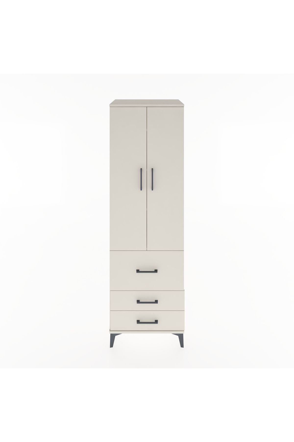 Hyperion Dolap 4 Raflı 3 Çekmeceli 2 Kapaklı 60x44x195 - S59M029V1B