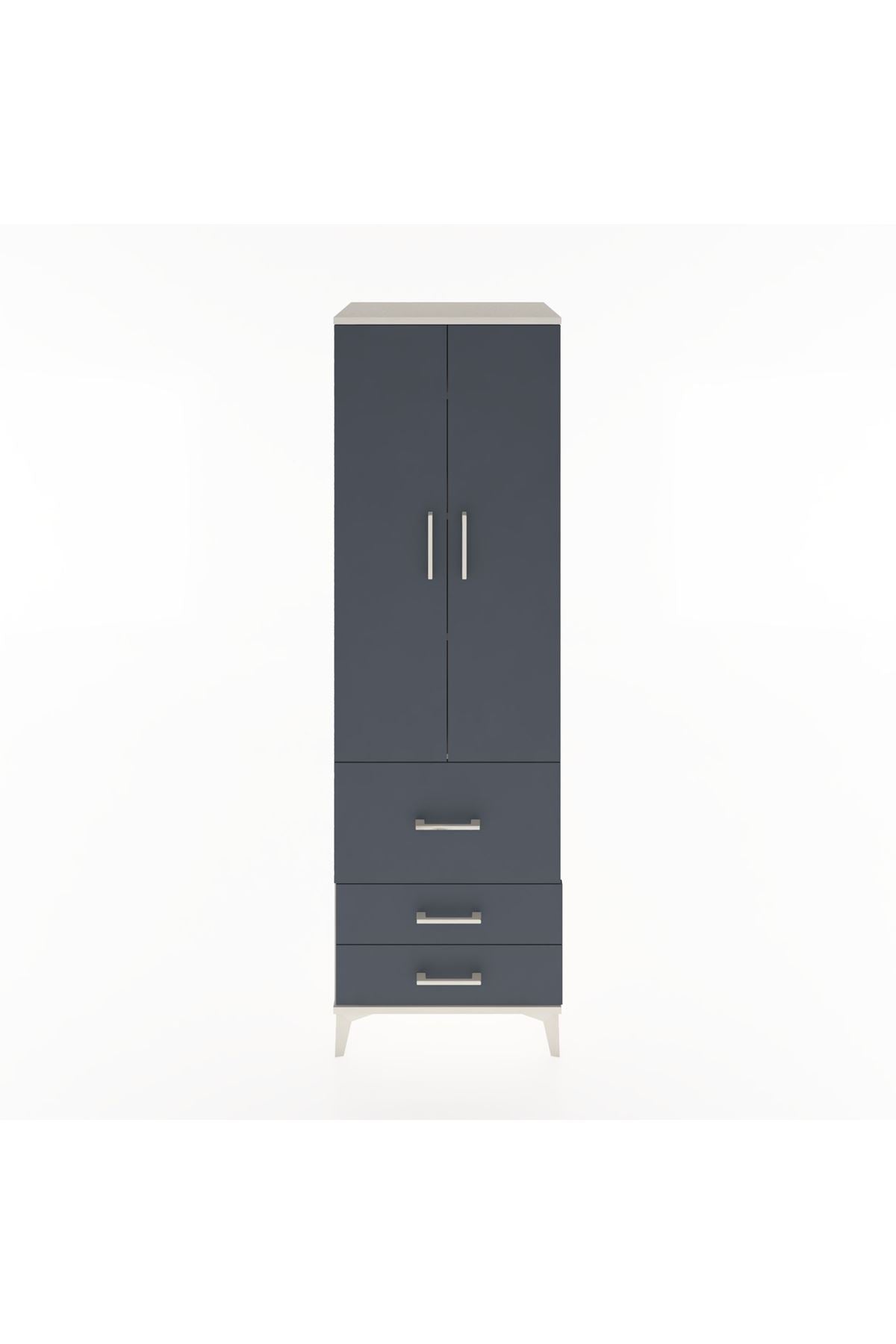 Hyperion Dolap 4 Raflı 3 Çekmeceli 2 Kapaklı 60x44x195 - S59M029V2B